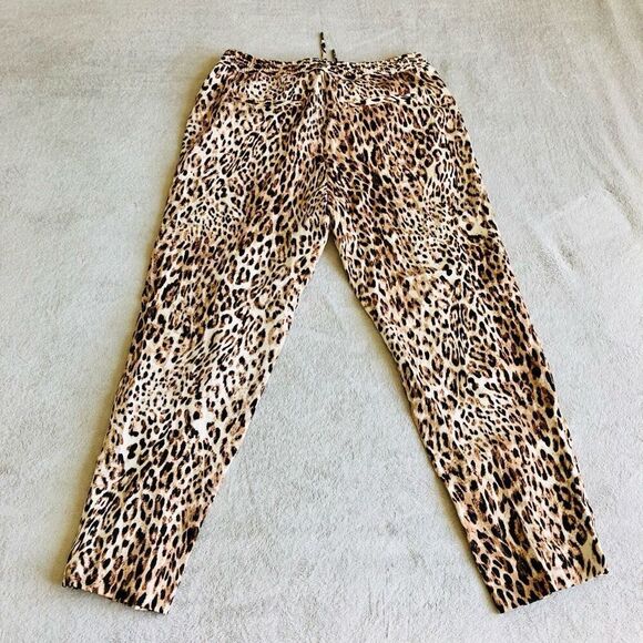 Banana Republic Leopard Print Pull On Casual Ankle Pants - Picture 12 of 14
